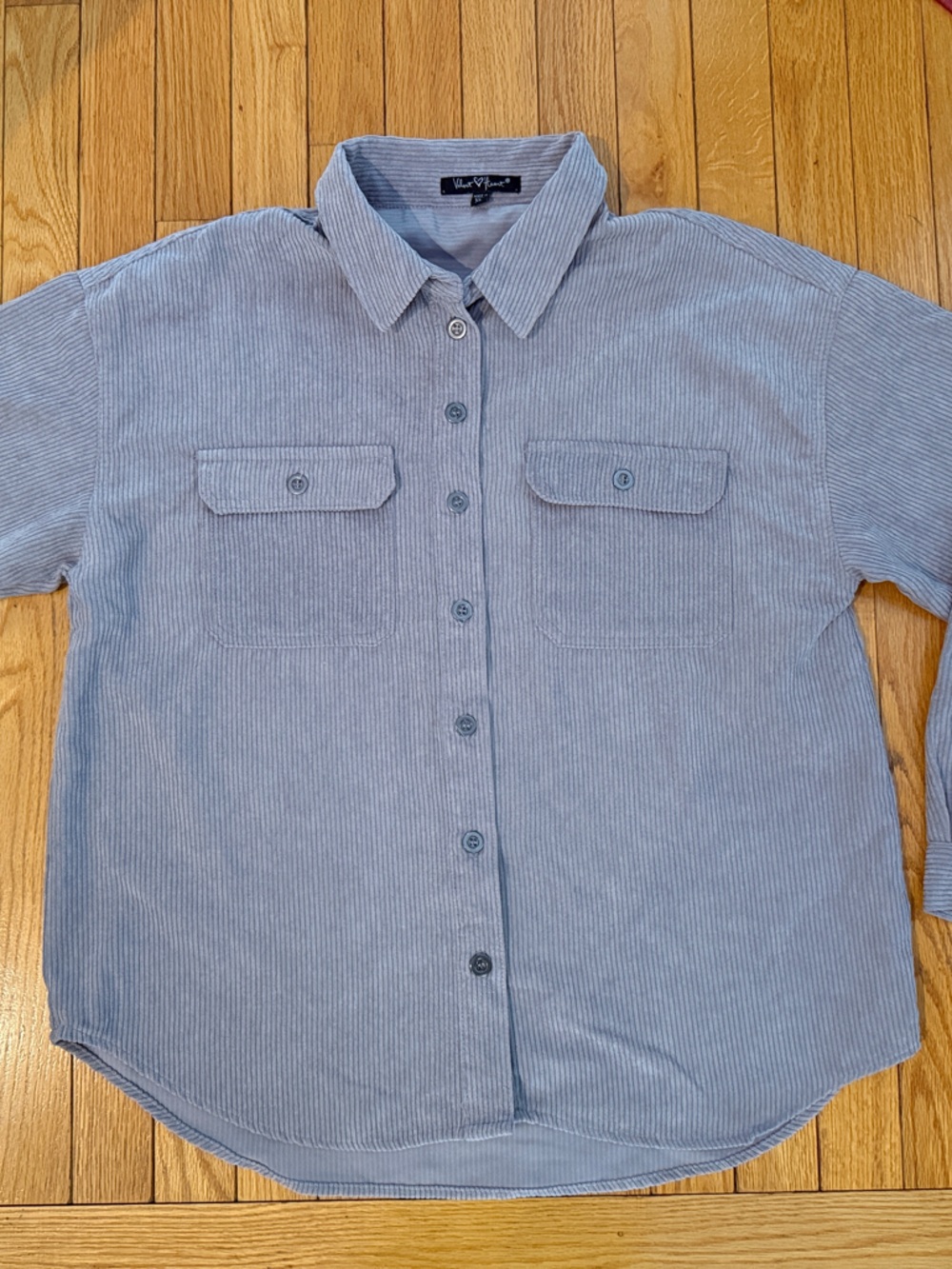Velvet Heart Light Blue Corduroy Button-Down Shirt